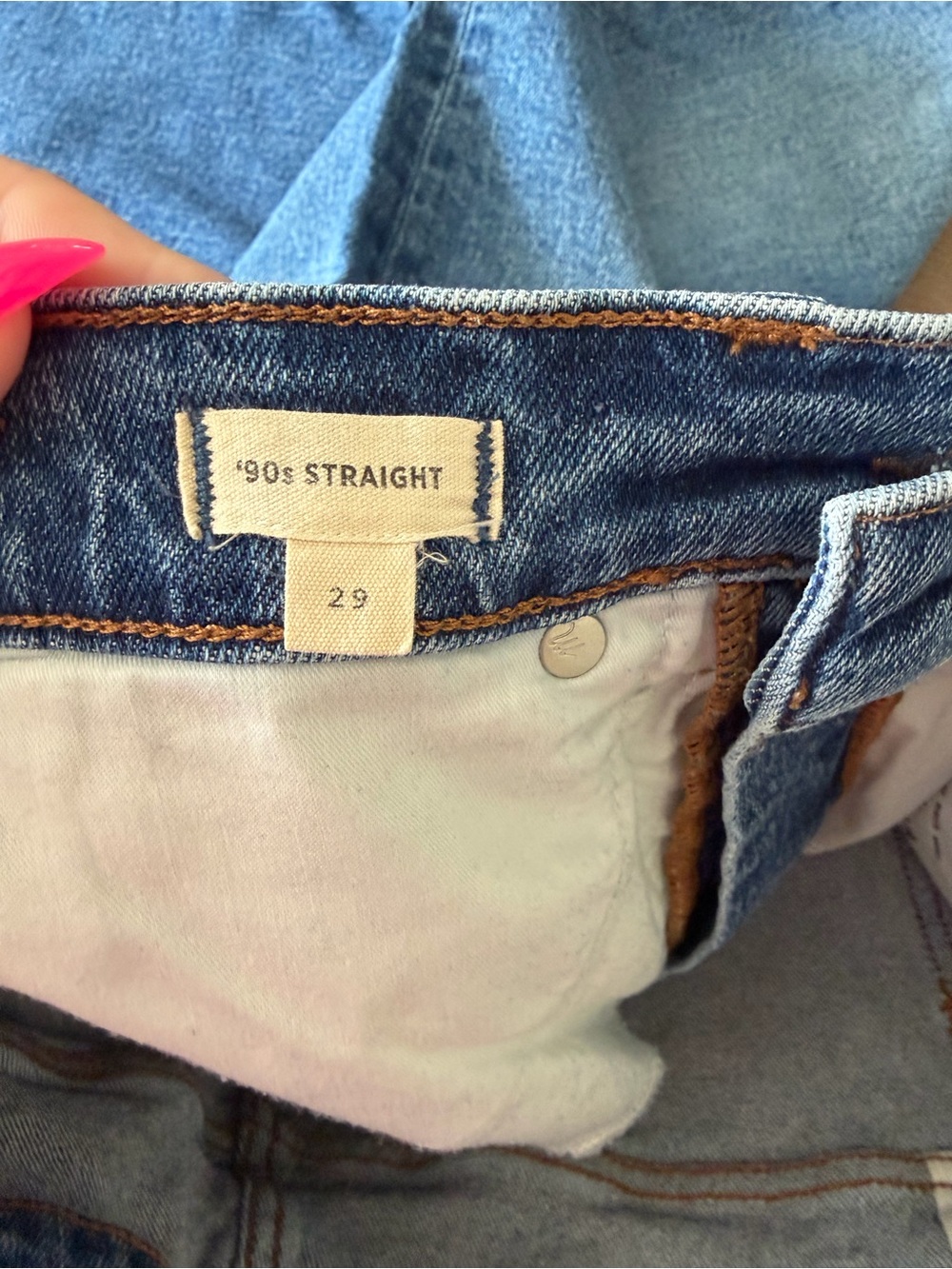 Madewell The ’90s Straight Jeans Size 29 High Rise Medium Wash - Picture 7 of 7